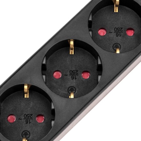 Extension cord Standard 5 nests, 3m, 3x1.0mm², c/h, with a switch, 2 USB, black rexant-4