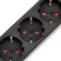 Extension cord Standard 5 nests, 3m, 3x1.0mm², c/h, with a switch, 2 USB, black rexant