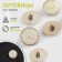 A set of buttons on the leg, d = 21.5 mm, 5 pcs, white/gold color