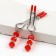 BDSM Assessoir Okpoki, sticks of steam with beads, metal, plastic, red