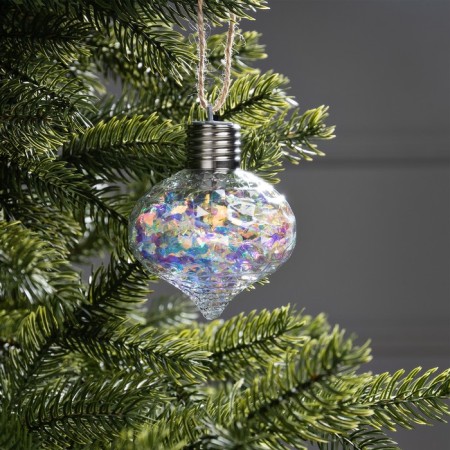 Retro Christmas ball, batteries, 5 LED, glow warm white-1