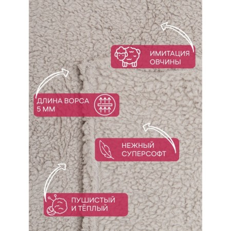 Texrepublic blanket, size 200x220 cm, gray color-12