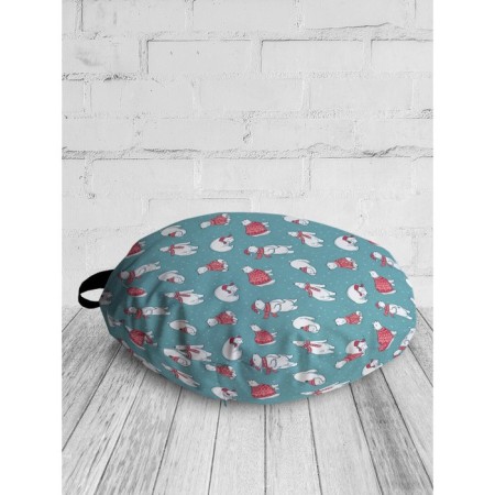 Pillow Sidushka "Christmas polar bears", decorative, d = 52 cm