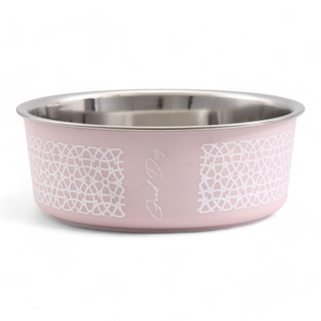 Bowl with silicone base "lace", pink, 500 ml-3