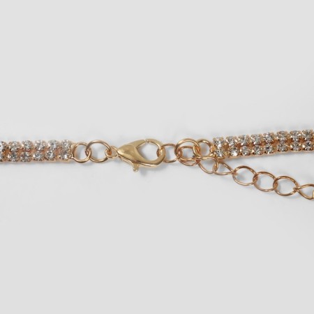 The necklace "Hollywood" Waterfall, 6 rows, white color in gold, 30 cm-1
