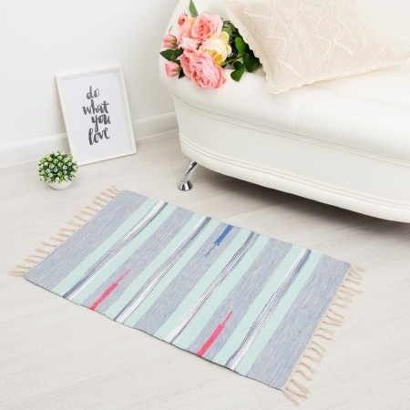 Stirip carpet, type1, size 50x80 cm (± 3 cm), cotton, color mix-8