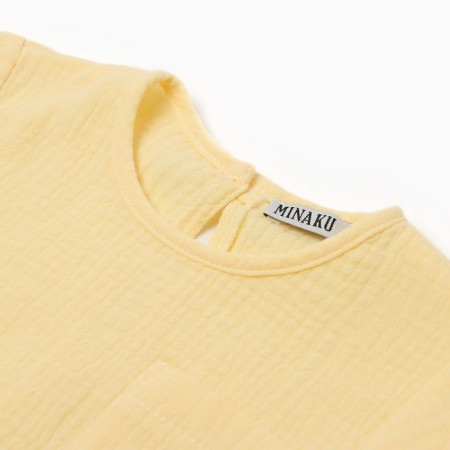 Kit for children (T-shirt and shorts) minku, yellow color, height 80-86-1