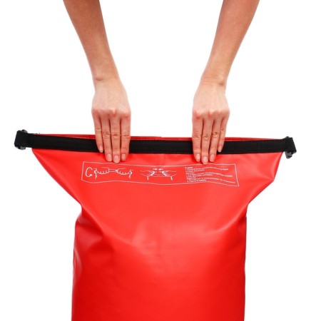 Yugana Germushka, PVC, waterproof 40 liters, two belts, red-11