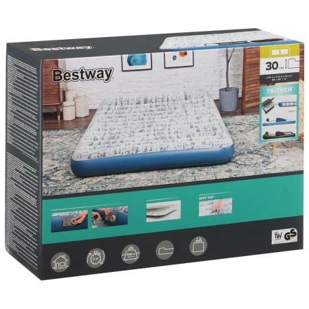 Back -qeen bed, 203 x 152 x 30 cm, with built -in electric pump, 67836-8