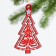 Wooden suspension on the “Christmas tree” substrate 5.7 x 9.2 cm.