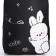 School backpack with a penny "Cute Bunny", 42x28x13 cm, black color