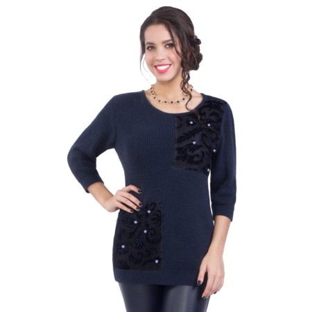 Female jumper, size 44, blue color