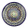 Plate of the Rishtan ceramics "Flowers", 23 cm, blue