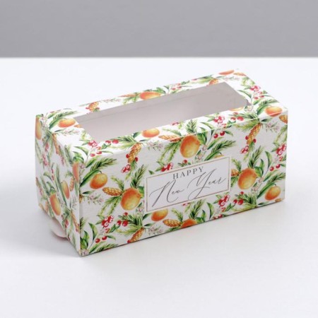 Box for Makarun "New Year's Parcel" 12 x 5.5 x 5.5 cm., New Year