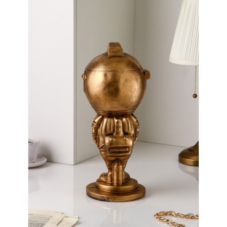 Steam for the little things "Astronaut", polystone, 44 cm, color gold-4