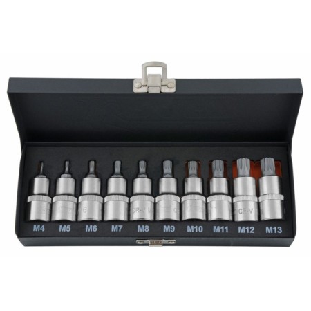 A set of end heads Kraft KT700689, with inserts 1/2 ", Spline, 10 items
