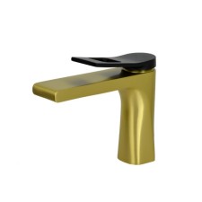 Bronze de Luxe ELEMENT EL02GB sink mixer, pour 130 mm, brass, gold/black
