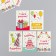 Cardboard "Birthday" set 10 pcs (5 types) 4x6 cm