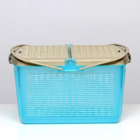 Basket 47x36x27.5 cm, turquoise-1