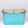 Basket 47x36x27.5 cm, turquoise