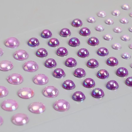 Sticker of plastic rhinestones "Half -dash of different sizes" MIX MIX 10x27 cm-3