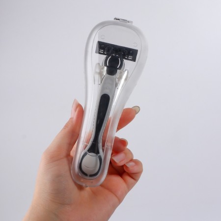 Academician for razor, with a lid, ventilated, 16.2 × 6.1 cm, the color is transparent-2