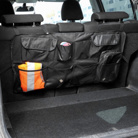 Organizer in the rear seat 87 x 47 cm, 8 pockets, black-8