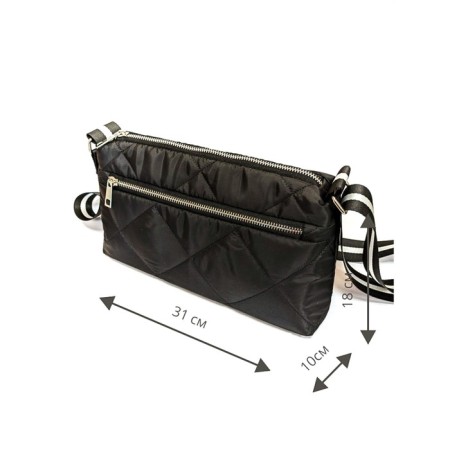 Melodia lux bag black quilted fabric-5