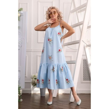 Women's dress, size 52, blue color-1