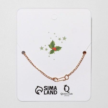 Pendant "New Year" checklist for the winter, snowflake, white color in gold, 45 cm-2