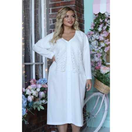 Female dress, size 56, white color-14