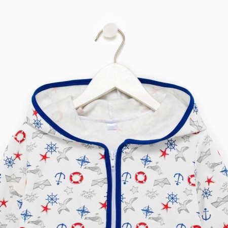A robe for a boy was anchored, white, height 104 cm-6
