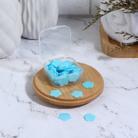 Leaf soap in the layer of a case 4.5*4.5*2cm (milk) Blue bag from-2