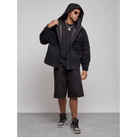 Jeaning jacket men's, size 48, black color-4