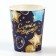 A one -time paper glass "Happy Birthday" Stars balls, 250 ml