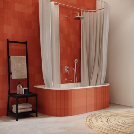 Hidden installation of IDDIS RAY RAYSB03I68, with a tropical shower, manual shower and pouring 10167-1