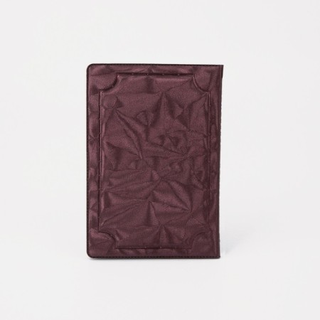 Cover for passport, burgundy color-1