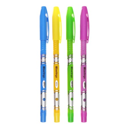 Ballic handle 0.7 mm, Berlingo Blitz, blue ink, mix-4