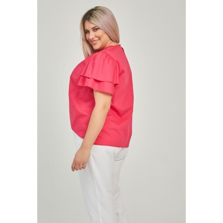 Female blouse, size 56, fuchsia color-3