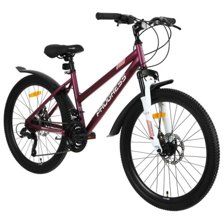Bicycle 24 "Progress Ingrid Pro Rus, burgundy color, p. 15"-2