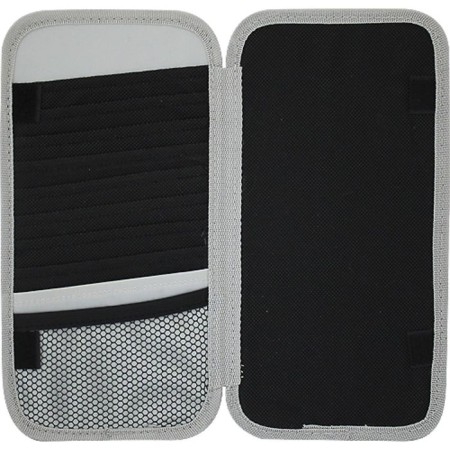 Organizer for 20 CD in the sunscreen visor, black/silver-1