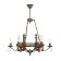Boulogne chandelier, 6x60W E14, bronze color