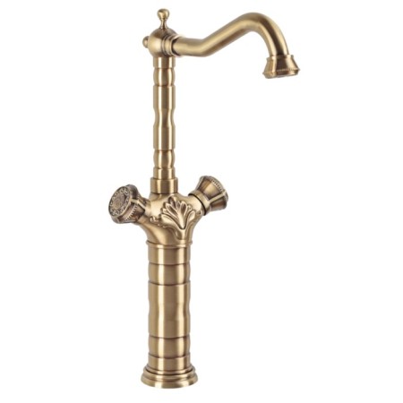 Bronze de Luxe 21973 shell mixer, two -wound, high spout, brass