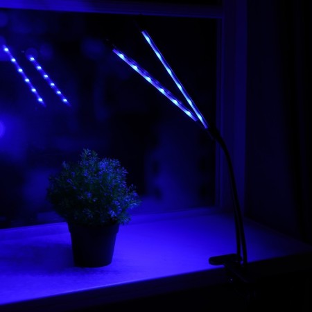 LED phytoswornia, 18 watts, 250 mm, IP66, 5 V, USB, bicoline, clothespin, with a timer-1