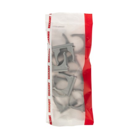 Clip for a pipe Ø 32 mm is gray (10 pcs./Union) Rexant-2
