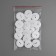 Button, 2 punctures, d = 20 mm, white color