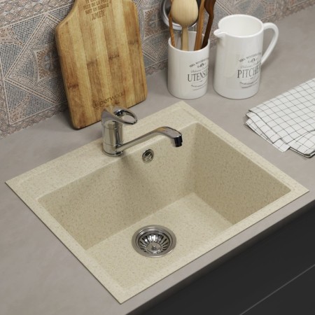Kitchen car wash Uperwood Econ UPD-408, 002, rectangular, color 002 Beige matte 103024