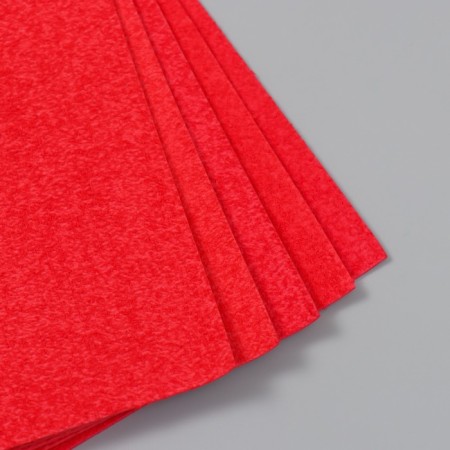 Foamiran terry "red" 2 mm (set of 5 sheets) A4 format format-2