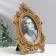 Photo frame Polystone 10x15 cm "twisted petals" aged gold 18x27.5 cm