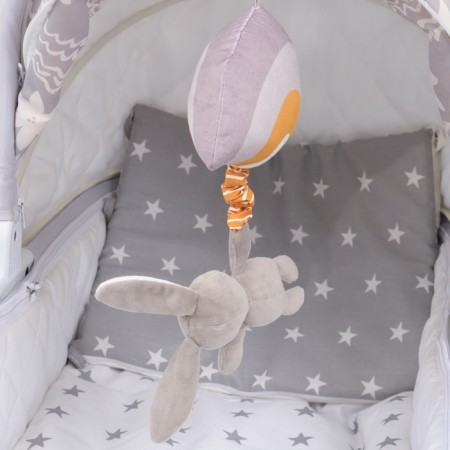 Musical Suspension "Bunny Bonnie", with a squeak, on a crib, stroller, crumb I-7